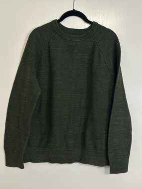 GAP Men's Crewneck Cotton Sweater in Olive